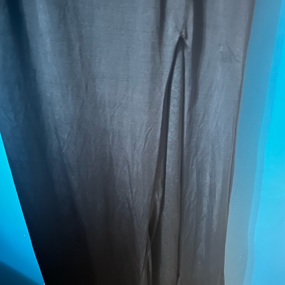 Black Sheath Maxi Dress with Plunge Neckline - Picture 3 of 8